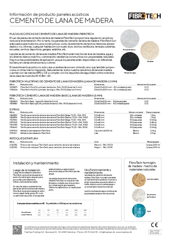 FibroTech CEMENTO DE LANA DE MADERA