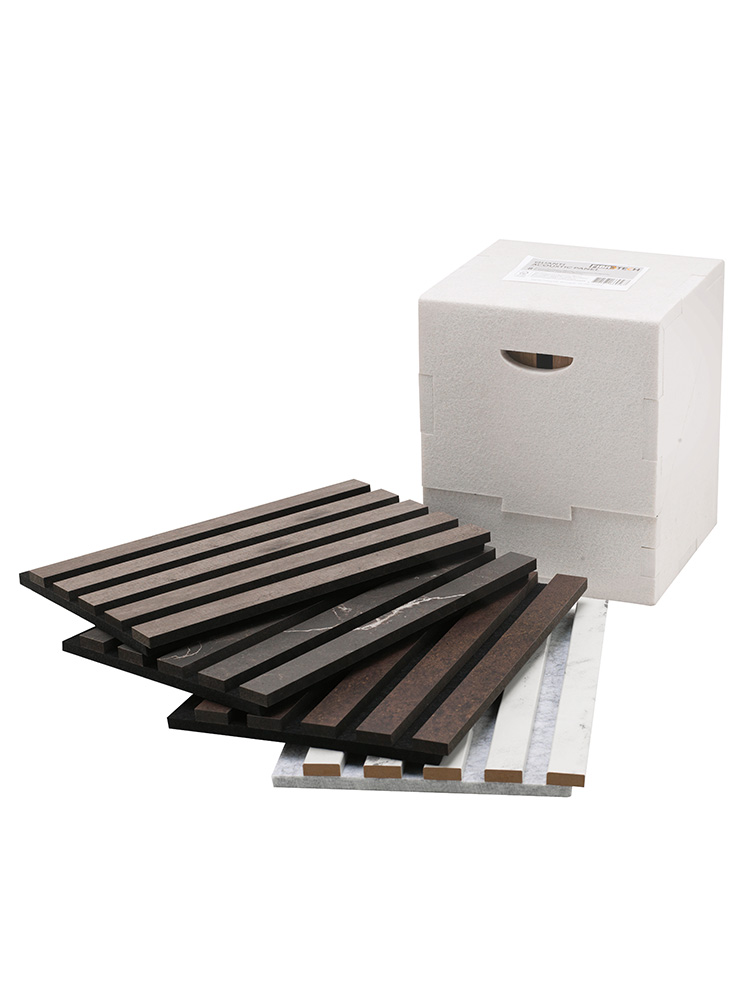 Caja de muestras de paneles acústicos STONE