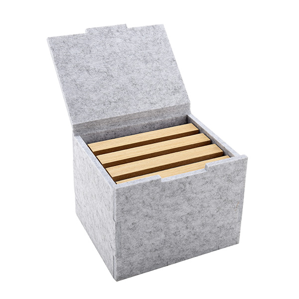 Caja de muestras de paneles acústicos QUANTI